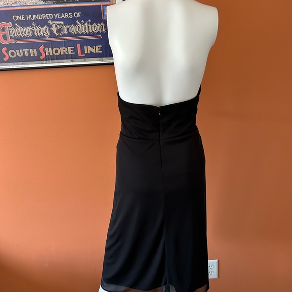 DJ-JAZ black silky halter style cocktail dress - Picture 9 of 10